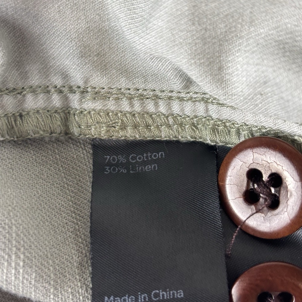 Flint & Tinder Mens Light Olive Green‎ Lightweight Linen Cotton Shorts Size 40 - Picture 6 of 9